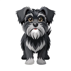 Dog Lovers Theme Miniature Schnauzer Dog Transparent Sticker